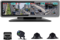 DASH CAM 4CH 4 TELECAMERE INDIPENDENTI 360° MEMORY CARD 12" 12VDC
