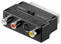 ADATTATORE SCART, SPINA SCART (21-PIN) - SPINA SCART (21-PIN) > 3 PRESE RCA + PRESA MINI-DIN 4 (S-VIDEO)