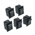 5PCS 2PIN SNAP-IN ON/OFF KCD1-101 CAR BOAT ROUND ROCKER SPST SWITCH 125V 6A