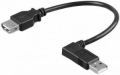 CAVO PROLUNGA USB 2.0 AD ALTA VELOCITÀ 90°, 0,3MT NERO,PRESA USB 2.0 (TIPO A) > SPINA USB 2.0 (TYPE A) 90°