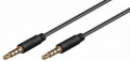 CAVO JACK 4 POLI SLIM DA 3,5 MM, DORATO, 2 M, NERO,SPINA 3,5 MM (4-PIN, STEREO) > SPINA 3,5 MM (4-PIN, STEREO)