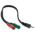 CAVETTO SP.JACK 4P-2 PR 3,5mm  CAVO 0,2m