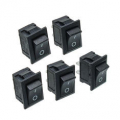 5PCS 2Pin Snap-in ON/OFF KCD1-101 Car Boat Round Rocker SPST Switch 125V 6A