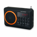 METRONIC RADIO FM PORTATILE RICARICABILE USB-SD ARANCIO