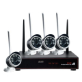 KIT 4 TELECAMERE IP65, 1080 2 MPX WIRELESS + NVR