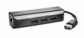 ADATTATORE ETHERNET + POCKETHUB 3 PORTE USB 3.0