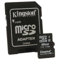 MEMORY CARD MICRO SDC4/16GB CON ADATTATORE SD, 16 GB, CLASS 4 KINGSTON