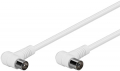 CAVO COAX ANTENNA BIANCO ATTACCO CURVO 1,5MT