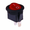 INTERRUTTORE UNIPOLARE  A BILANCIERE 2 CONTATTI ROSSO 6,5A 250V