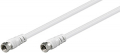 CAVETTO F PER ANTENNA SATELLITARE, BIANCO, 2.5 M, SPINA F -SPINA F