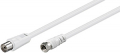 CAVETTO COAX SAT/ANTENNA, BIANCO, 1.5 M, SPINA F PRESA COASSIALE