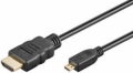 CAVO HIGH SPEED HDMI  CON ETHERNET 1MT Spina HDMi T. A) > Spina micro HDMI