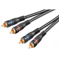 CAVO DI COLLEGAMENTO RCA, 1,5MT, 2 SPINA RCA > 2 SPINA RCA SCHERMATURA DOPPIA