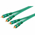 CAVO DI COLLEGAMENTO RCA 1,5 MT VERDE 2 SPINA RCA > 2 SPINA RCA