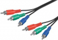 CAVO DI COLLEGAMENTO RCA BEAMER, 2 MT, 3 SPINA RCA (YUV / RGB) > 3 SPINA RCA (YUV / RGB)