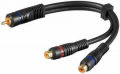 CAVO ADATTATORE RCA MASCHIO / 2X RCA FEMMINA, 0.2M  NERO