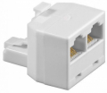 ADATTATORE T, BIANCO SPINA RJ45 (8P8C) > 2 PRESE RJ45 (8P8C)